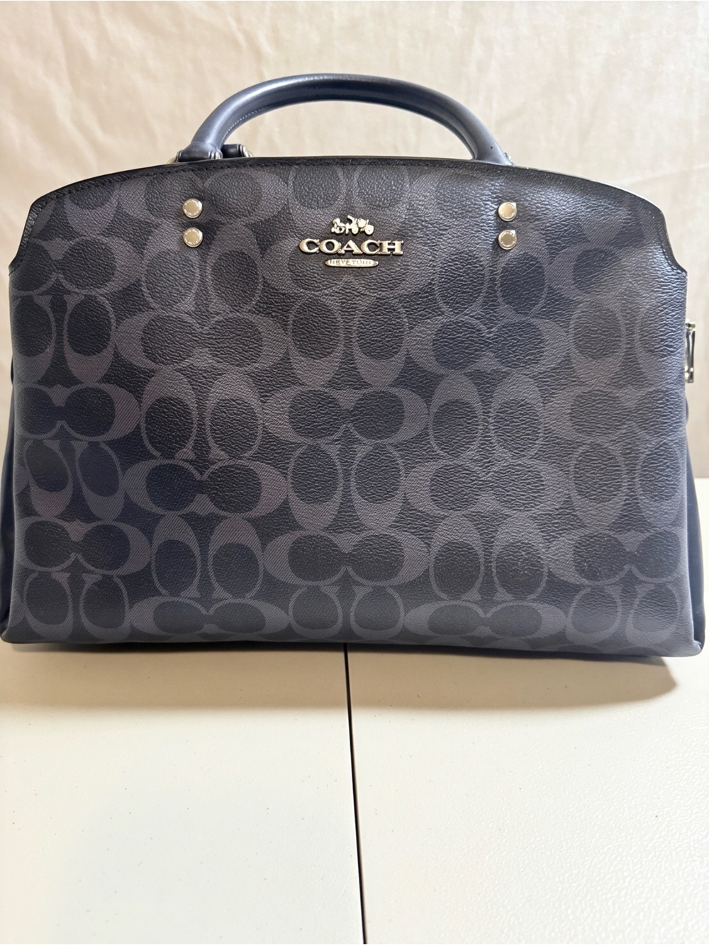 Coach Lillie Carryall Signature Canvas Denim crossbody bag